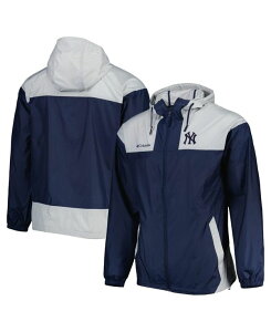 ̵ ӥ  㥱åȡ֥륾 ɥ֥졼  Men's Navy, Gray New York Yankees Omni-Shade Flash Forward Challenger Full-Zip Windbreaker Jacket Navy, Gray