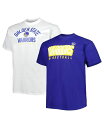 【送料無料】 ファナティクス メンズ Tシャツ トップス Men 039 s Branded Royal, White Golden State Warriors Big and Tall Two-Pack T-shirt Set Royal, White