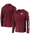 【送料無料】 コロンビア メンズ Tシャツ トップス Men 039 s PFG Maroon Texas A M Aggies Terminal Tackle Omni-Shade Long Sleeve T-shirt Maroon