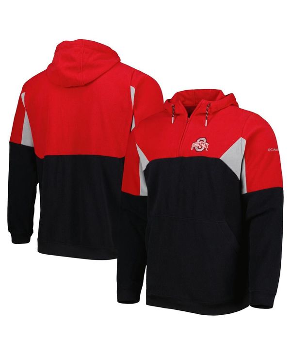 【送料無料】 コロンビア メンズ パーカー・スウェット アウター Men's Black Ohio State Buckeyes Lodge Quarter-Zip Pullover Hoodie Black