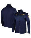  アンダーアーマー メンズ ジャケット・ブルゾン アウター Men's Navy Notre Dame Fighting Irish Knit Warm-Up Full-Zip Jacket Navy