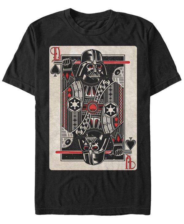 真っ黒　トランプ 【送料無料】 フィフスサン メンズ Tシャツ トップス Star Wars Men's Classic Darth Vader of Spades Playing Card Short Sleeve T-Shirt Black