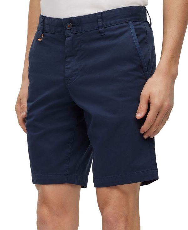 【送料無料】 ヒューゴボス メンズ ハーフパンツ・ショーツ ボトムス BOSS Men's Stretch-Cotton Twill Slim-Fit Shorts Dark Blue