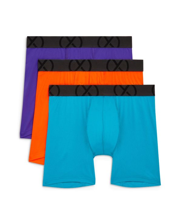 【送料無料】 ツーイグジスト メンズ ボクサーパンツ アンダーウェア Men 039 s Mesh Performance Ready 6 Boxer Brief, Pack of 3 Performance Purple, Shocking Orange, Atomic Blue