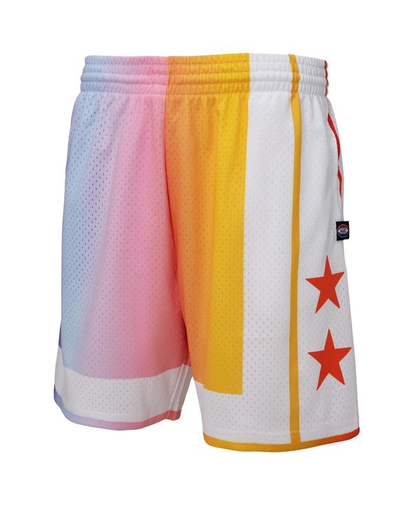 【送料無料】 ミッチェル&ネス メンズ ハーフパンツ・ショーツ ボトムス Men's x Uninterrupted White, Yellow New York Nets Hardwood Classics Swingman Shorts White, Yellow