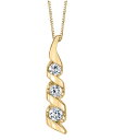 yz V[i fB[X lbNXE`[J[Ey_ggbv ANZT[ 1/3 ct. t.w. Diamond Classic Three Stone Pendant in 14k Yellow Gold YELLOW GOLD