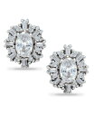 【送料無料】 ジャーニ ベルニーニ レディース ピアス・イヤリング アクセサリー Cubic Zirconia Baguette Halo Stud Earrings in Sterling Silver, Created for Macy's Silver(4)