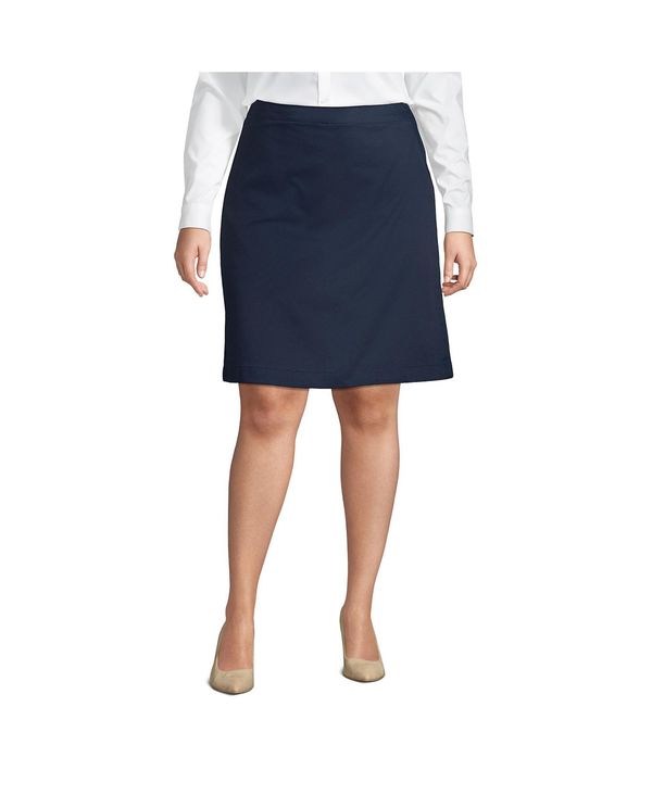 yz YGh fB[X XJ[g {gX School Uniform Women's Plus Size Blend Chino Skort Top of Knee Classic navy