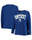 【送料無料】 プロファイル レディース Tシャツ トップス Women's Royal Kentucky Wildcats Plus Size Logo Lon...