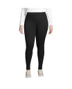 【送料無料】 ランズエンド レディース レギンス ボトムス Women's Plus Size High Rise Serious Sweats Fleece Lined Pocket Leggings Black