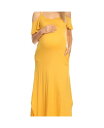 yz zCg}[N fB[X s[X gbvX Maternity Lexi Maxi Dress Mustard