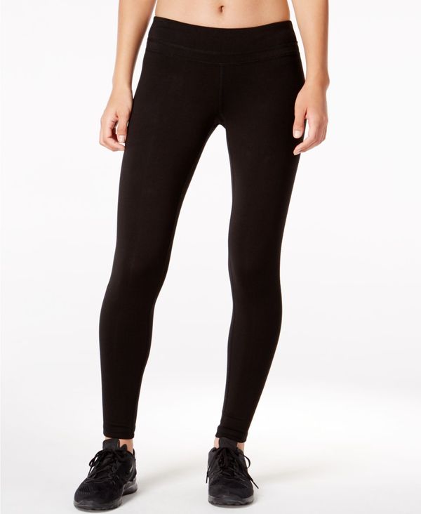 yz CfIM[ fB[X MX {gX Women's Essentials Stretch Active Full Length Cotton Leggings, Created for Macy's Black