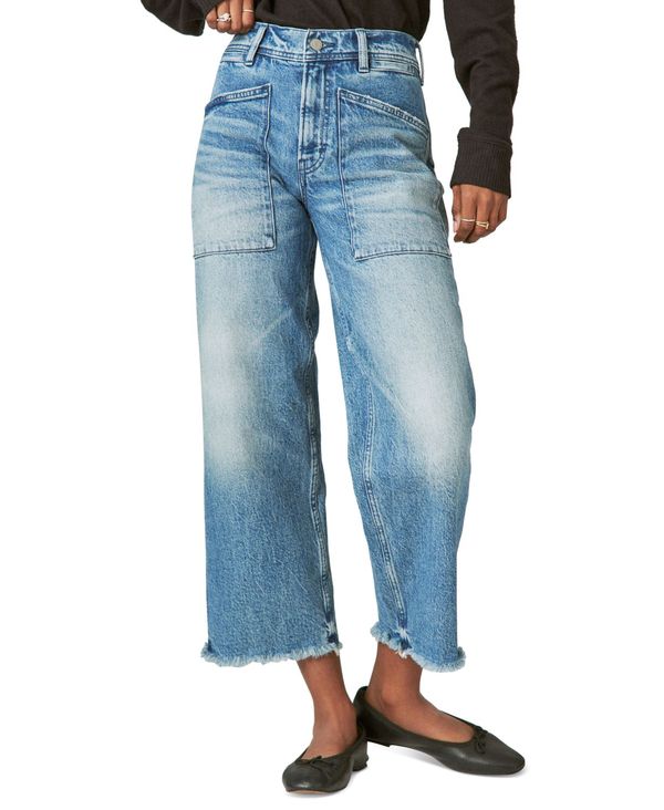 【送料無料】 ラッキーブランド レディース デニムパンツ ジーンズ ボトムス Women's Lucky Legend High Rise Wide-Leg Jeans Tough Luck