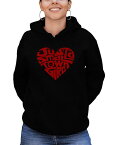 【送料無料】 エルエーポップアート レディース シャツ トップス Women's Hooded Word Art Just a Small Town Girl Sweatshirt Top Black