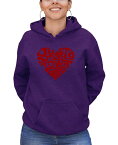 【送料無料】 エルエーポップアート レディース シャツ トップス Women's Hooded Word Art Just a Small Town Girl Sweatshirt Top Purple