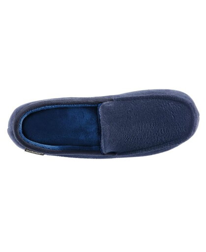 【送料無料】 アイソトナー メンズ サンダル シューズ Signature Men's Microterry Jared Moccasin Slippers with Memory Foam Navy Blue