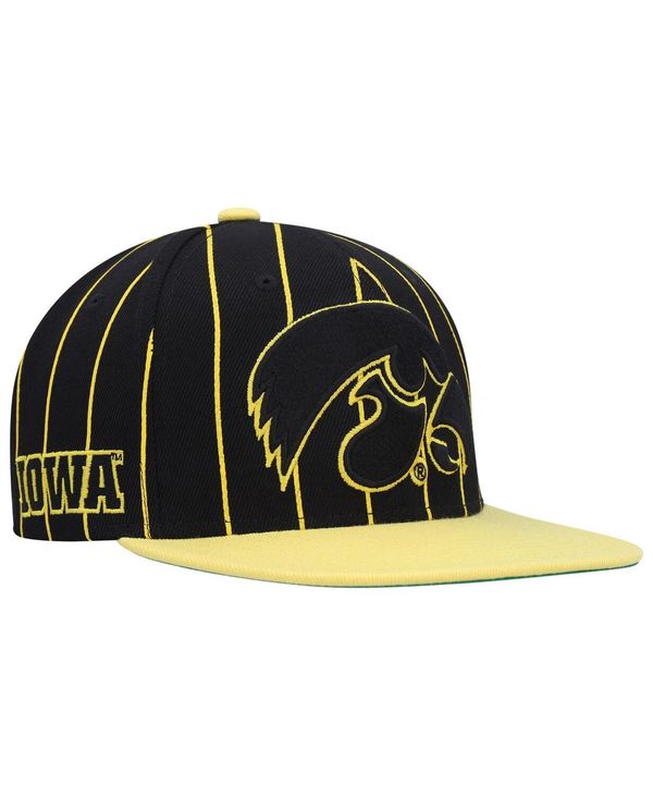 ミッチェル＆ネス 【送料無料】 ミッチェル&ネス メンズ 帽子 アクセサリー Men's Black Iowa Hawkeyes Team Pinstripe Snapback Hat Black