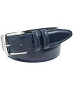 【送料無料】 フローシャイム メンズ ベルト アクセサリー Men's Pebble Grain Leather Belt Navy