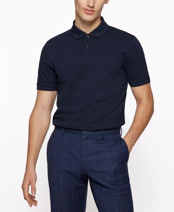 ヒューゴ・ボス ポロシャツ メンズ 【送料無料】 ヒューゴボス メンズ ポロシャツ トップス Boss Men's Cotton Polo Shirt Dark Blue