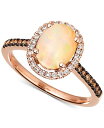 【送料無料】 ル ヴァン レディース リング アクセサリー Amethyst (1-3/8 ct. t.w.) & Diamond (1/4 ct. t.w) Ring in 14k Rose Gold (Also in Citrine, Deep Sea Blue Topaz, Green Quartz, Peridot, Opal & Sky Blue Topaz) Opal/Rose Gold