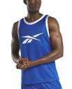 【送料無料】 リーボック メンズ タンクトップ トップス Men's Basketball Mesh Logo Tank Vector Blue