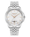 yz PlXR[ Y rv ANZT[ Men's Quartz Classic Silver-Tone Stainless Steel Watch 42mm Silver