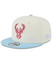 【送料無料】 ニューエラ メンズ 帽子 アクセサリー Men's White, Powder Blue Milwaukee Bucks 2-Tone Color Pack 9FIFTY Snapback Hat White, Powder Blue