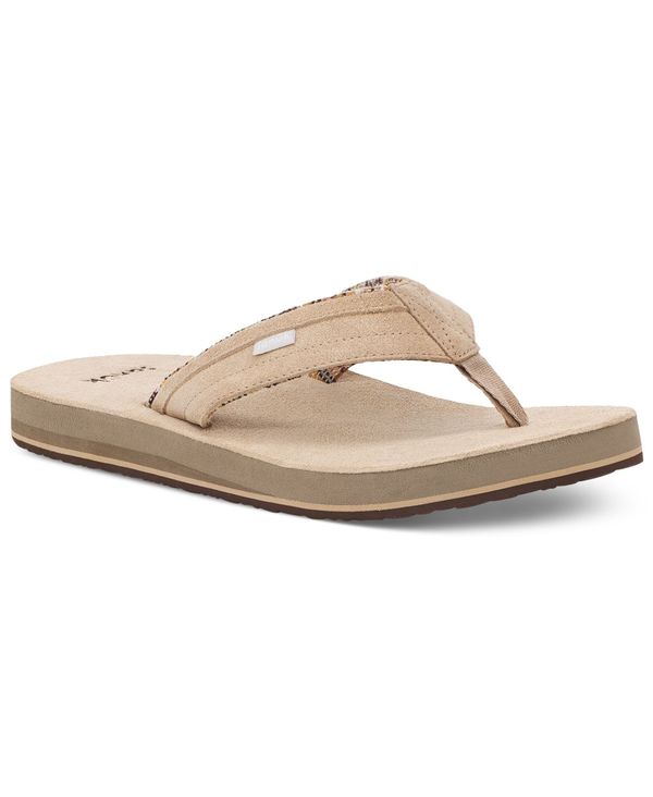 yz Tk[N Y T_ V[Y Men's Ziggy Suede Flip-Flops Tan