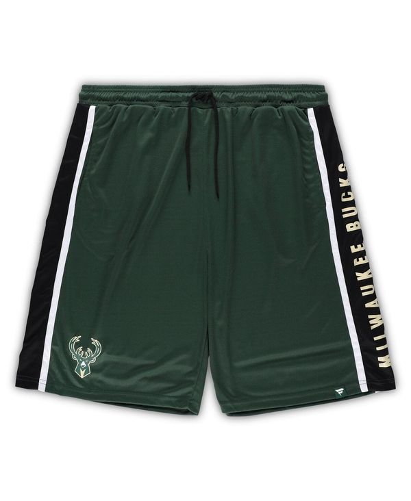 【送料無料】 ファナティクス メンズ ハーフパンツ・ショーツ ボトムス Men's Branded Hunter Green Milwaukee Bucks Big and Tall Referee Iconic Mesh Shorts Hunter Green