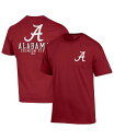 楽天ReVida 楽天市場店【送料無料】 チャンピオン メンズ Tシャツ トップス Men's Crimson Alabama Crimson Tide Team Stack 2-Hit T-shirt Crimson