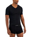 【送料無料】 アルファニ メンズ シャツ トップス Men 039 s 4-Pk. Slim-Fit Solid V-Neck Cotton T-Shirts, Created for Macy 039 s Deep Black