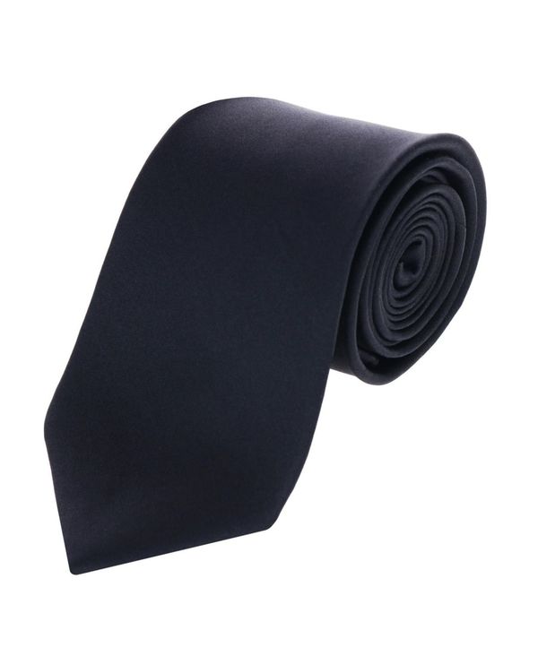 yz gt@K[ Y lN^C ANZT[ Sutton Solid Color Silk Necktie Black