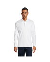 【送料無料】 ランズエンド メンズ ポロシャツ トップス School Uniform Men 039 s Long Sleeve Interlock Polo Shirt White