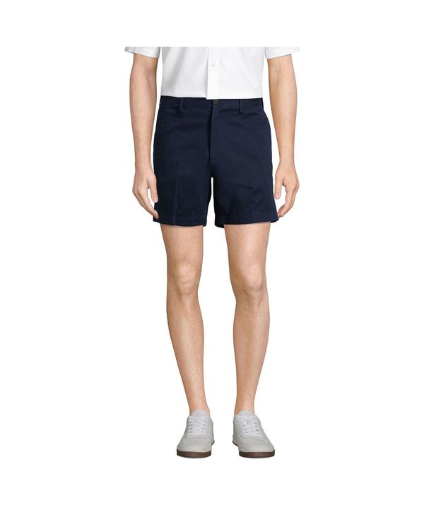 ランズエンドメンズハーフパンツ・ショーツボトムスMen'sComfortWaist6InchNoIronChinoShortsRadiantnavyのポイント対象リンク