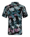 【送料無料】 ミオマリオ メンズ シャツ トップス Mens Casual Button-Down Hawaiian Shirt - Short Sleeve - Plus Size Vibrant rainforest 2