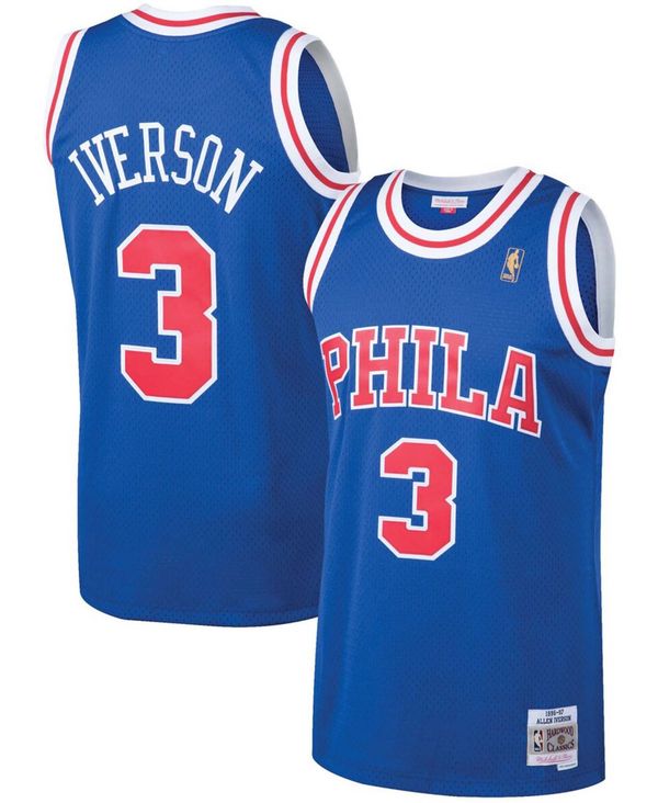 【送料無料】 ミッチェル&ネス メンズ シャツ トップス Men's Allen Iverson Royal Philadelphia 76Ers 1996-97 Hardwood Classics Swingman Jersey Royal
