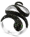 【送料無料】 エフィー レディース リング アクセサリー EFFY&reg; Diamond (1-5/8 ct. t.w.) & Emerald Accent Snake Ring in 14k White Gold White Gold