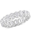 【送料無料】 バッジェリーミシュカ レディース リング アクセサリー Certified Lab Grown Diamond Oval-Cut Eternity Band (4 ct. t.w.) in 14k Gold White Gold