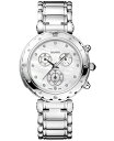 yz o} fB[X rv ANZT[ Women's Swiss Chronograph Balmainia Diamond (1/20 ct. t.w.) Stainless Steel Bracelet Watch 38mm Silver