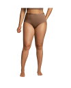 【送料無料】 ランズエンド レディース パンツ アンダーウェア Women's Comfort Knit High Rise Brief Underwear - 2 Pack Warm tawny brown 2pk