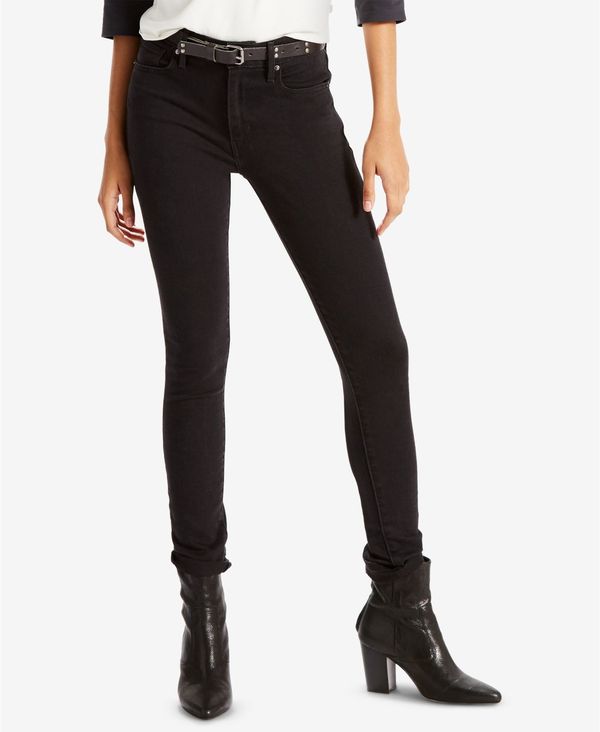 リーバイス ジーンズ レディース リーバイス レディース デニムパンツ ボトムス Women's 721 High-Rise Skinny Jeans Soft Black - Waterless