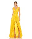 【送料無料】 マックダガル レディース ワンピース トップス Women's Ieena Cut Out High Low Ruffle Gown Marigo...