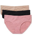 【送料無料】 ワーナーズ レディース パンツ アンダーウェア Women's 3-Pk. No Pinching No Problems Mesh Microfiber Hipster Underwear RU4963WP SUNSET BLUSH/TA/BLK