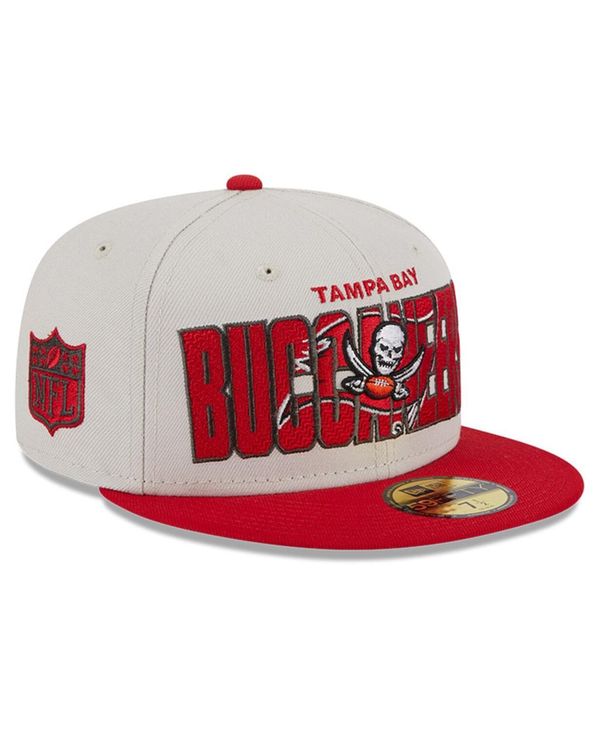 【送料無料】 ニューエラ メンズ 帽子 アクセサリー Men 039 s Stone, Red Tampa Bay Buccaneers 2023 NFL Draft On Stage 59FIFTY Fitted Hat Stone, Red