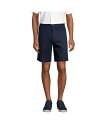 【送料無料】 ランズエンド メンズ ハーフパンツ・ショーツ ボトムス Men's Comfort Waist 9 Inch No Iron Chino Shorts Radiant navy(4)