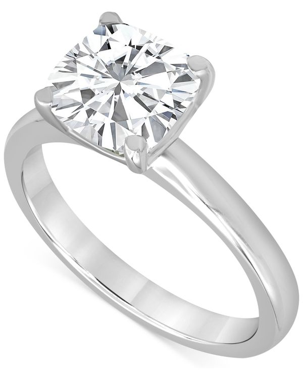 【送料無料】 バッジェリーミシュカ レディース リング アクセサリー Certified Lab Grown Diamond Cushion-Cut Solitaire Engagement Ring (4 ct. t.w.) in 14k Gold White Gold