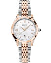 yz o} fB[X rv ANZT[ Women's Swiss Beleganza Diamond Accent Two-Tone Stainless Steel Bracelet Watch 34mm Silver/pink