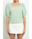 【送料無料】 イングリッシュファクトリー レディース ニット・セーター アウター Women's Short Puff Sleeve Sweater Mint