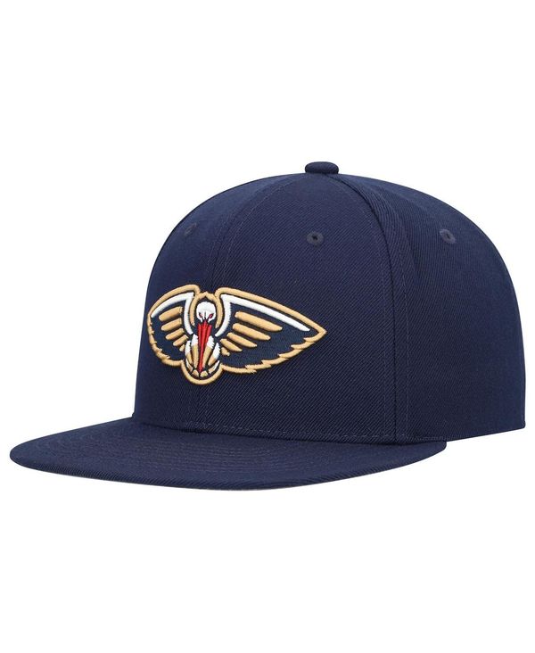 【送料無料】 ミッチェル&ネス メンズ 帽子 アクセサリー Men's Navy New Orleans Pelicans Ground 2.0 Snapback Hat Navy