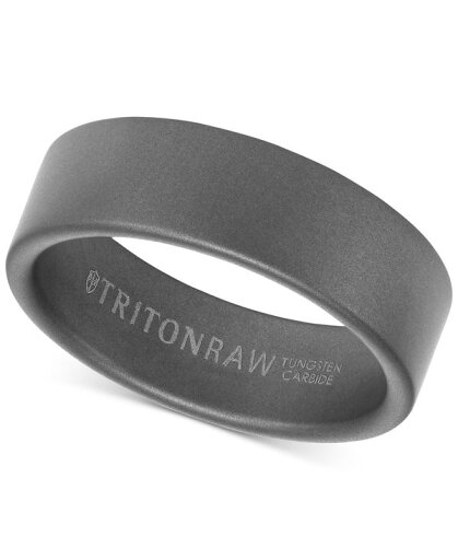 【送料無料】 トリトン メンズ リング アクセサリー Pure Raw Men's Band in Tungsten Black 【送料無料】 トリトン メンズ リング アクセサリー Pure Raw Men's Band in Tungsten Black